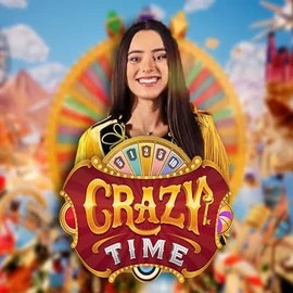 Crazy Time slot logo by Evolution at Seven CasinoCrazy Time
