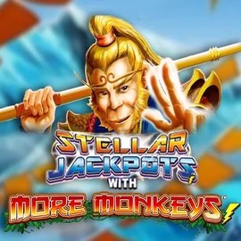 Jackpots logo of Stellar Jackpots with More Monkeys from Lightning Box Game at Seven Casino